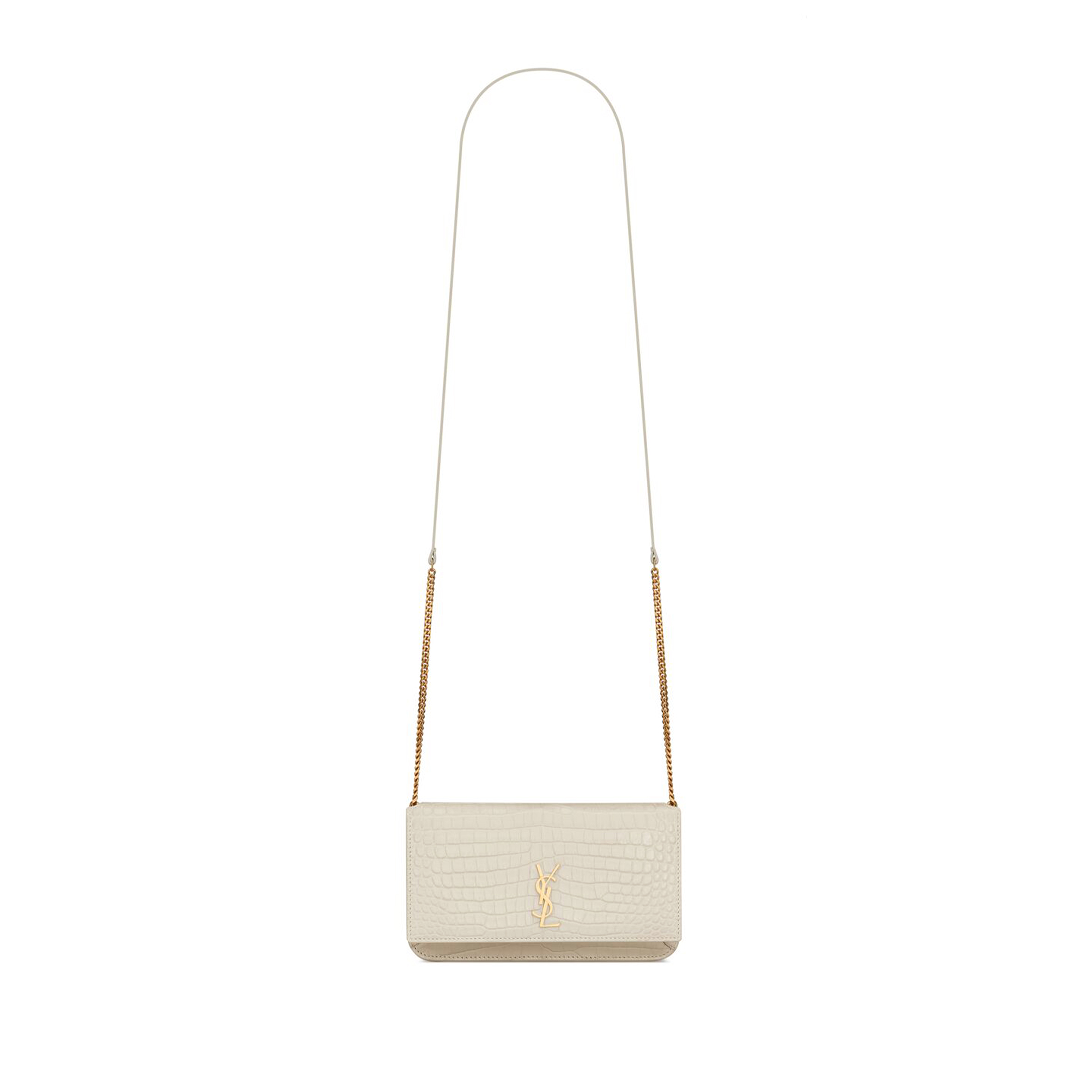 YSL CASSANDRE PHONE HOLDER IN SHINY CROCODILE-EMBOSSED LEATHER 635095DND1J9207 (18*11*2.5cm) YSL CASSANDRE PHONE HOLDER IN SHINY CROCODILE-EMBOSSED LEATHER 635095DND1J9207 (18*11*2.5cm)